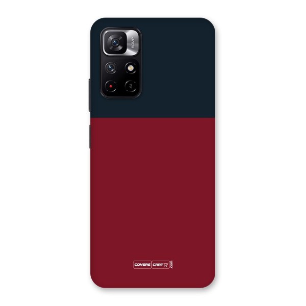 Maroon and Navy Blue Back Case for Redmi Note 11T 5G