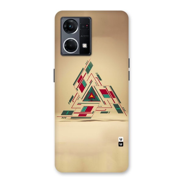 Maze Triangle Glass Back Case for Oppo F21 Pro 5G