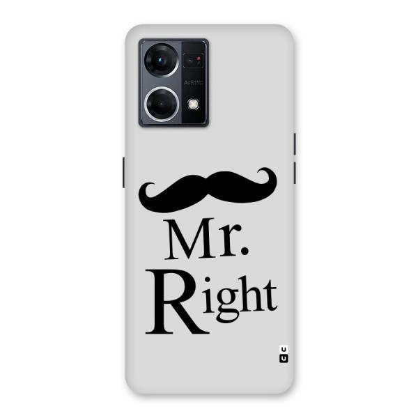 Mr. Right. Glass Back Case for Oppo F21 Pro 5G