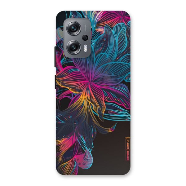 Multi-Colour Flowers Back Case for Redmi K50i