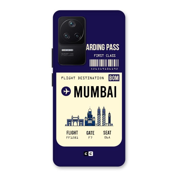 Mumbai Boarding Pass Back Case for Poco F4 5G