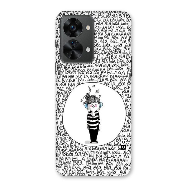 Music And Bla Bla Back Case for OnePlus Nord 2T