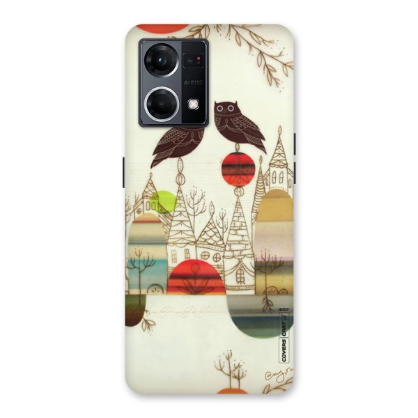 Owl Art Glass Back Case for Oppo F21 Pro 5G