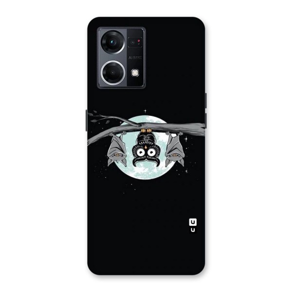 Owl Hanging Glass Back Case for Oppo F21 Pro 5G