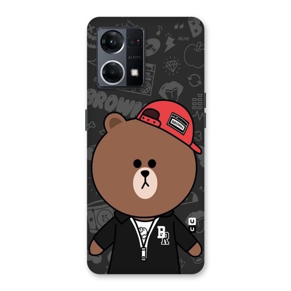 Panda Brown Glass Back Case for Oppo F21 Pro 5G