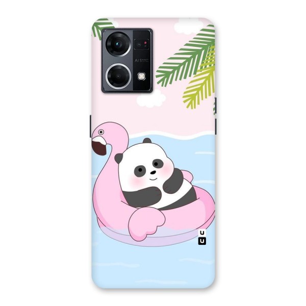 Panda Swim Glass Back Case for Oppo F21 Pro 5G