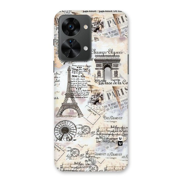 Paris Paper Back Case for OnePlus Nord 2T