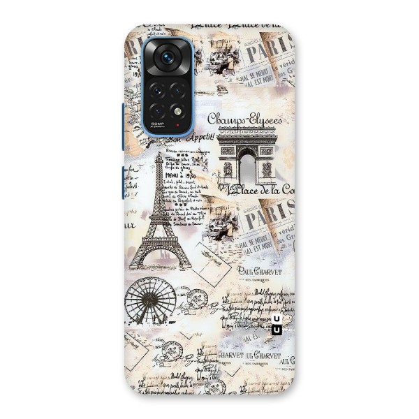 Paris Paper Back Case for Redmi Note 11