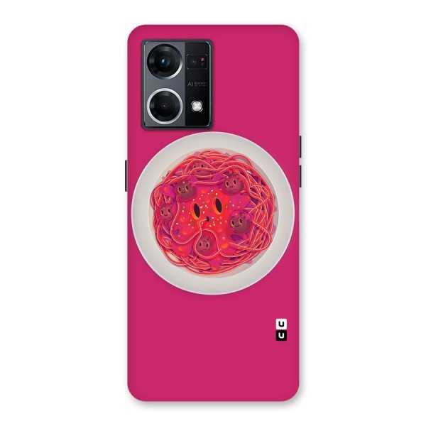 Pasta Cute Glass Back Case for Oppo F21 Pro 5G