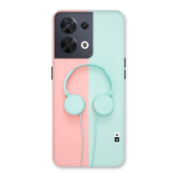 Pastel Headphones Back Case for Oppo Reno8 5G