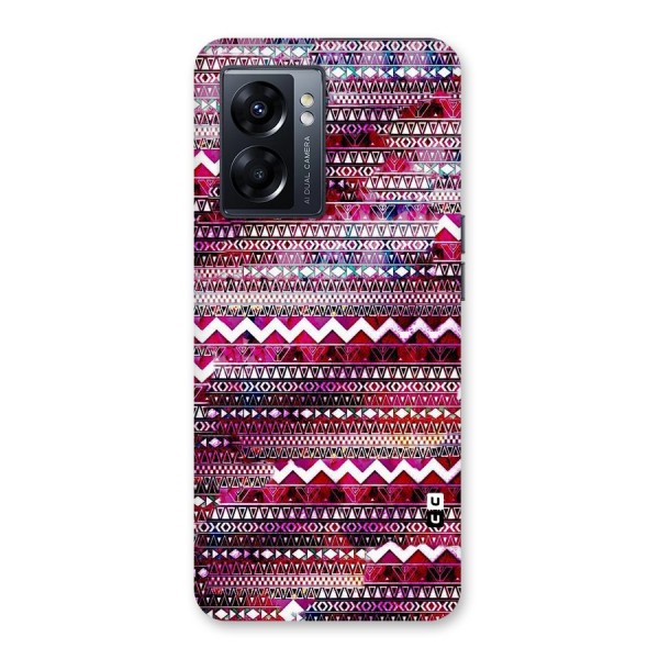 Pink Indie Pattern Back Case for Oppo K10 5G