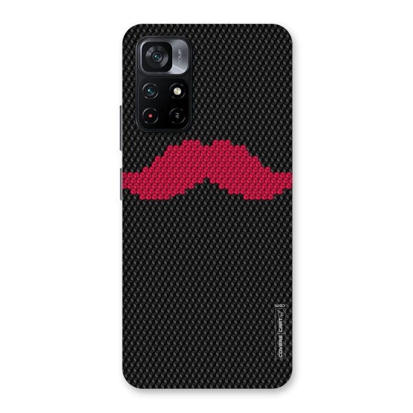 Pink Moustache Back Case for Poco M4 Pro 5G