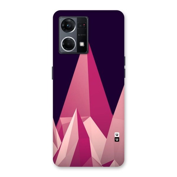 Pink Sharp Glass Back Case for Oppo F21 Pro 5G