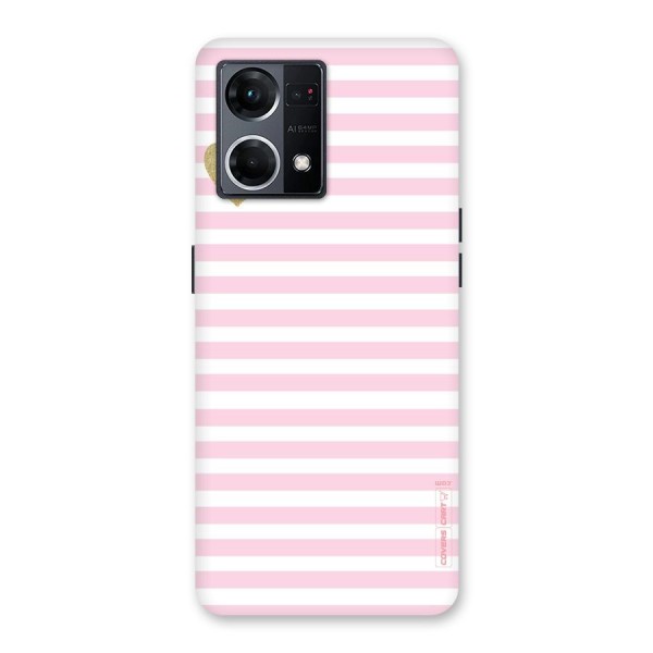 Pink Stripes Glass Back Case for Oppo F21 Pro 5G