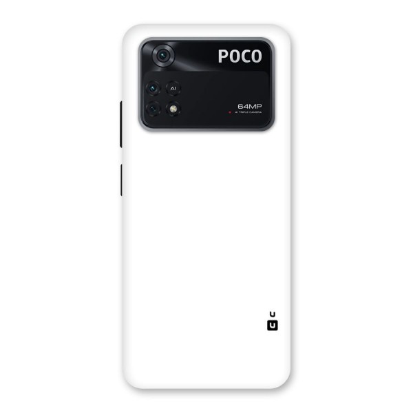 Plain White Back Case for Poco M4 Pro 4G