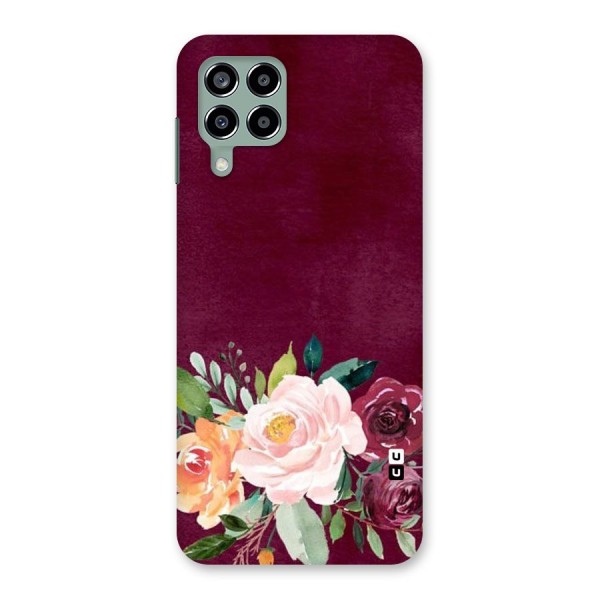 Plum Floral Design Back Case for Galaxy M33