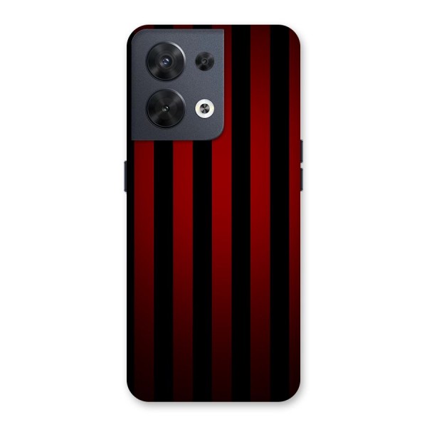 Red Black Stripes Back Case for Oppo Reno8 5G