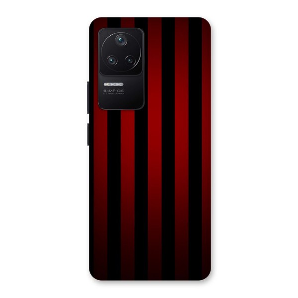 Red Black Stripes Back Case for Poco F4 5G