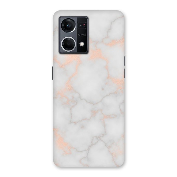 RoseGold Marble Glass Back Case for Oppo F21 Pro 5G