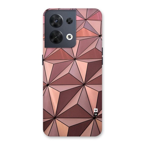 Rosegold Abstract Shapes Back Case for Oppo Reno8 5G