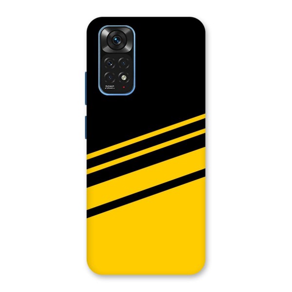 Slant Yellow Stripes Back Case for Redmi Note 11