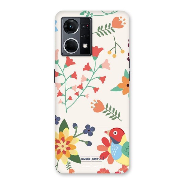 Spring Flowers Glass Back Case for Oppo F21 Pro 5G