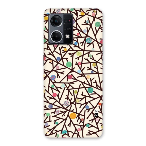 Stem Pattern Glass Back Case for Oppo F21 Pro 5G