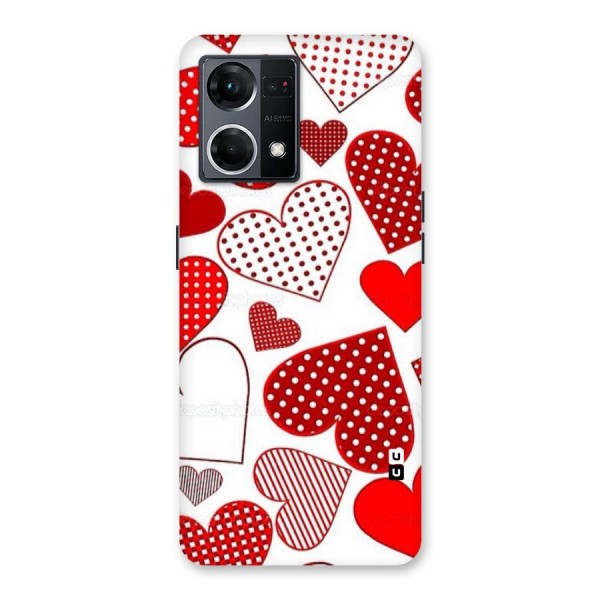 Style Hearts Glass Back Case for Oppo F21 Pro 5G