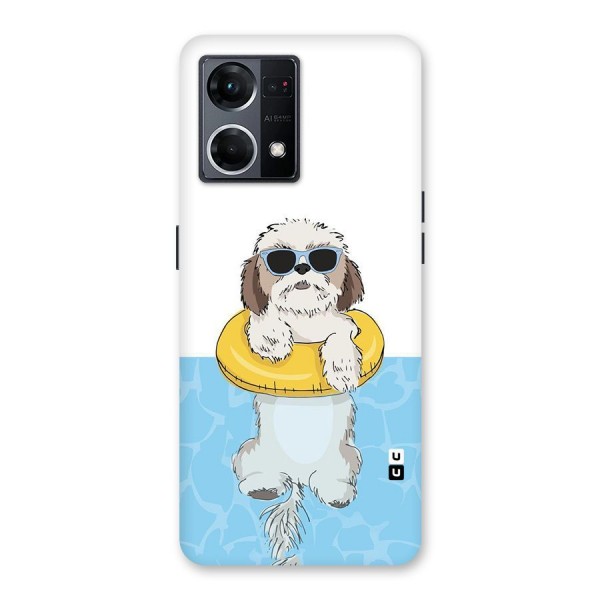 Swimming Doggo Glass Back Case for Oppo F21 Pro 5G