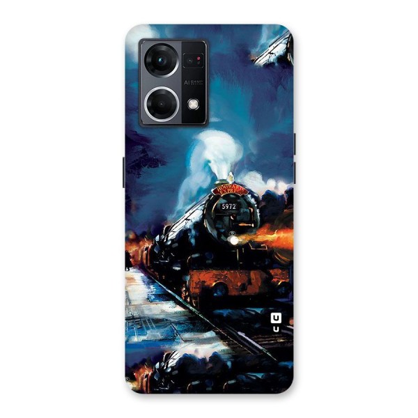 Train Art Glass Back Case for Oppo F21 Pro 5G