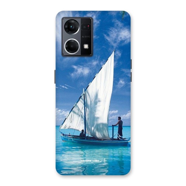 Travel Ship Glass Back Case for Oppo F21 Pro 5G