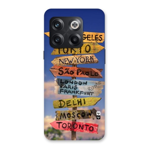 Travel Signs Back Case for OnePlus 10T