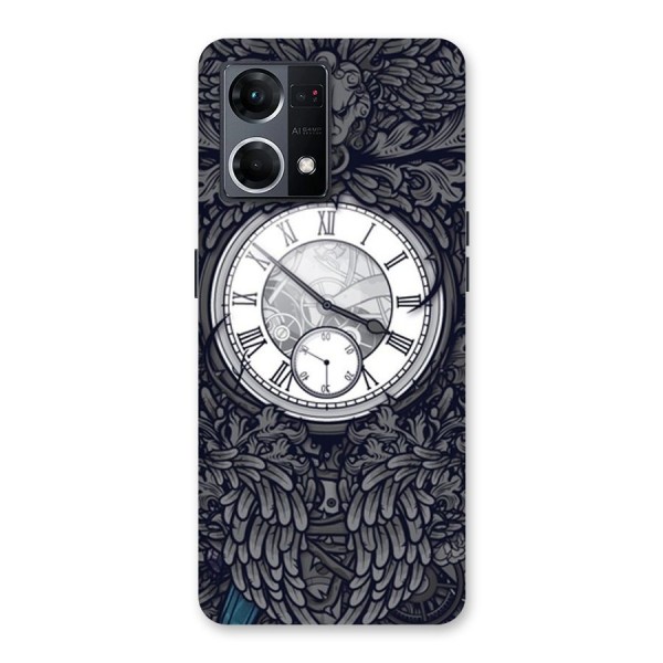 Wall Clock Glass Back Case for Oppo F21 Pro 5G