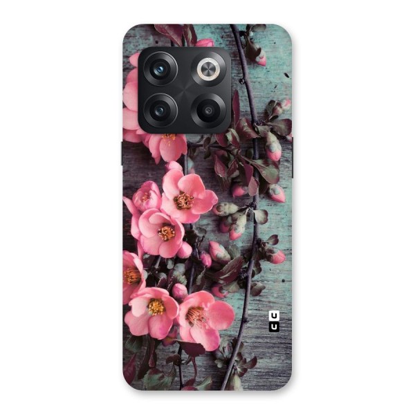 Wooden Floral Pink Back Case for OnePlus 10T