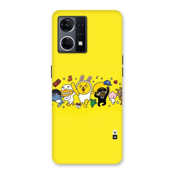 Yellow Friends Glass Back Case for Oppo F21 Pro 5G