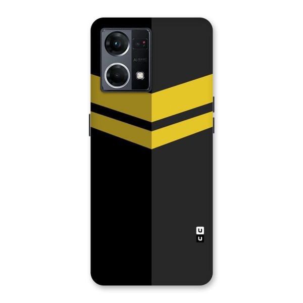 Yellow Lines Glass Back Case for Oppo F21 Pro 5G