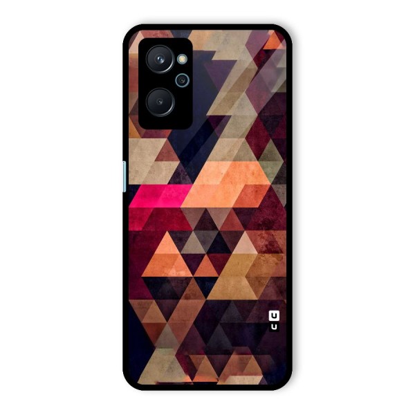 Abstract Beauty Triangles Glass Back Case for Realme 9i