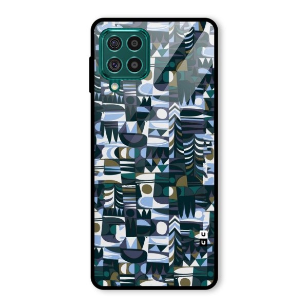 Abstract Blues Glass Back Case for Galaxy F62