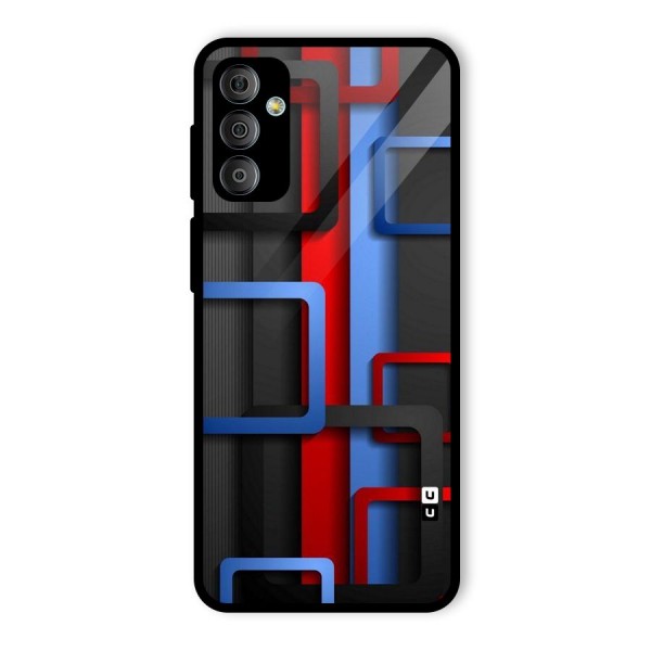 Abstract Box Glass Back Case for Galaxy F23