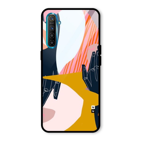 Abstract Hands Glass Back Case for Realme XT