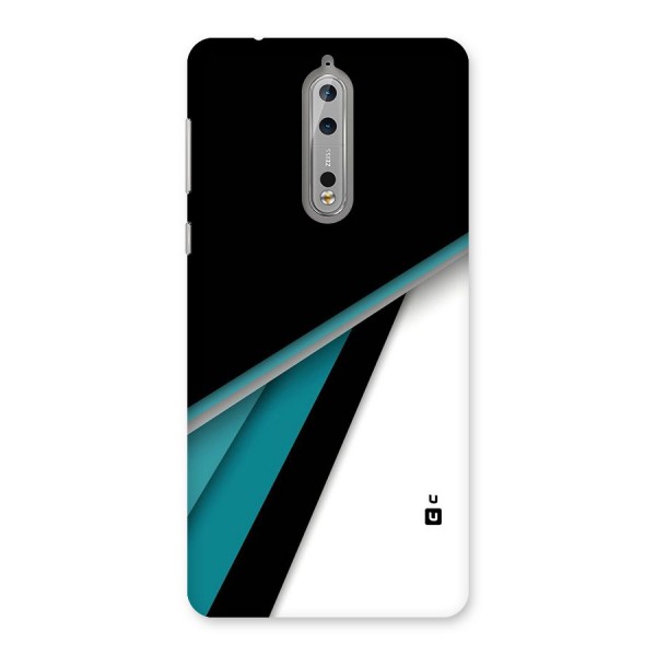 Abstract Lines Of Blue Back Case for Nokia 8