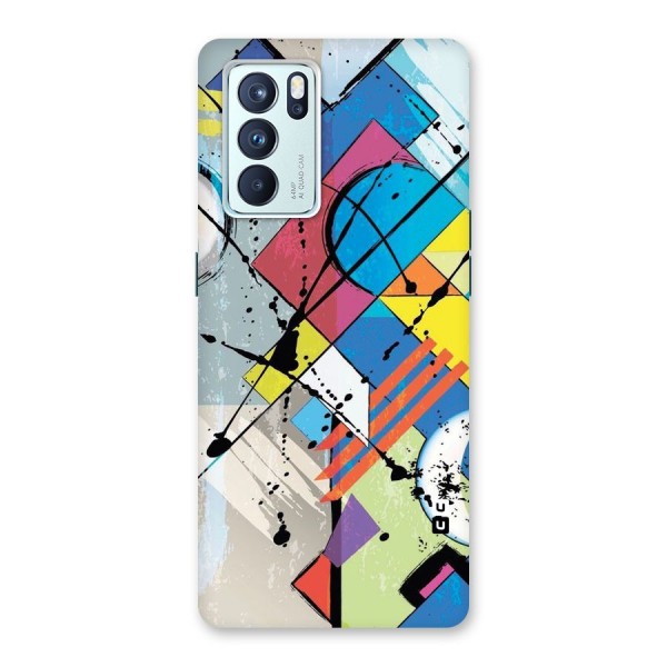 Abstract Paint Shape Back Case for Oppo Reno6 Pro 5G