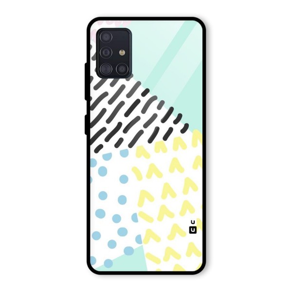 Abstract Pastel Glass Back Case for Galaxy A51