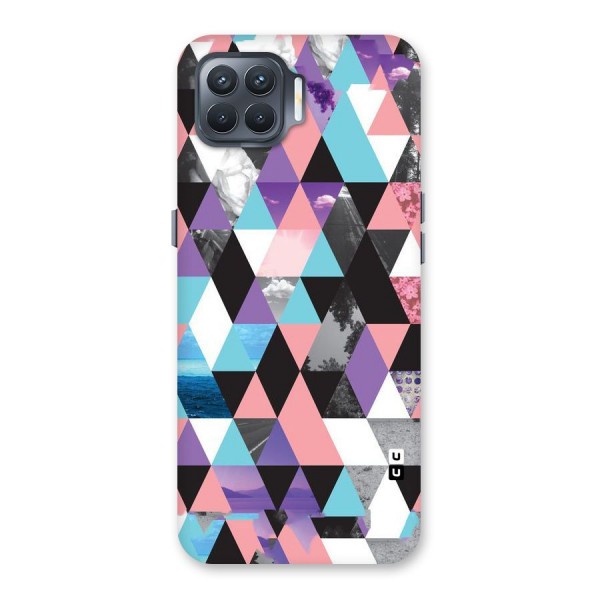 Abstract Splash Triangles Back Case for Oppo F17 Pro