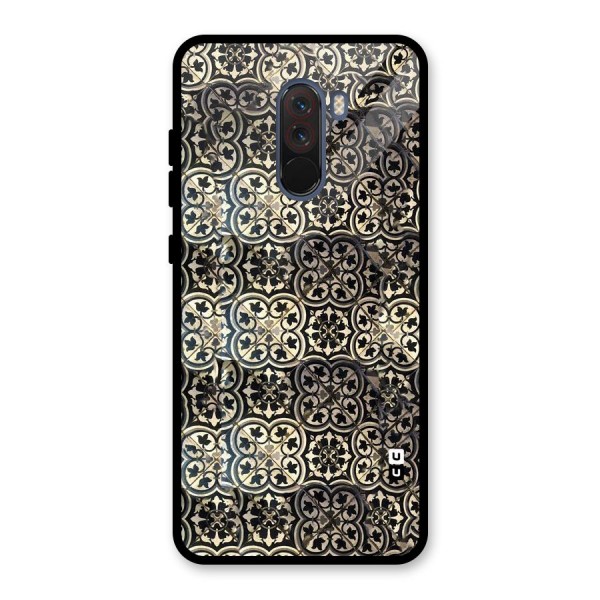 Abstract Tile Glass Back Case for Poco F1