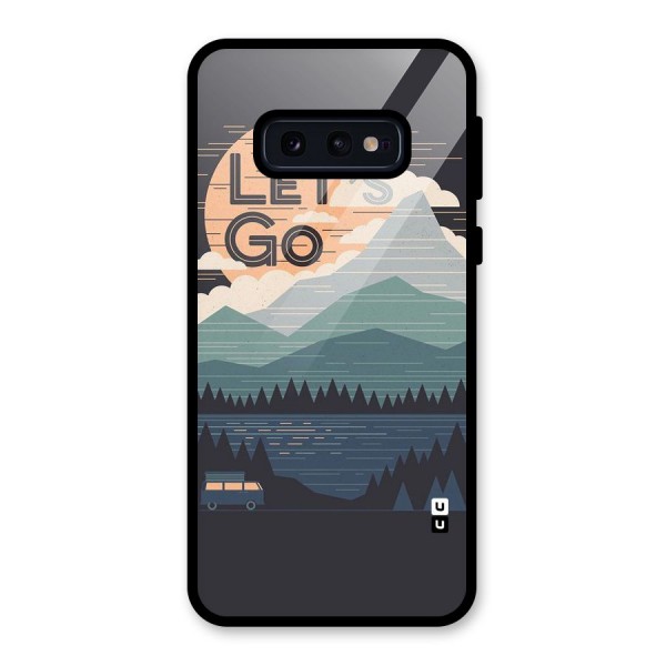 Abstract Travel Glass Back Case for Galaxy S10e