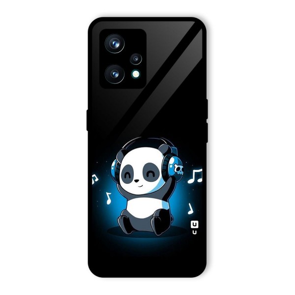 Adorable Panda Enjoying Music Glass Back Case for Realme Narzo 50 Pro