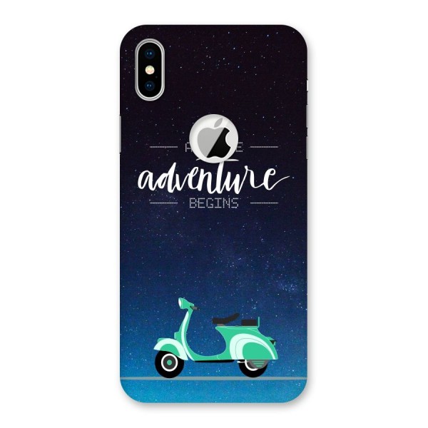 Adventure Scooter Back Case for iPhone XS Logo Cut