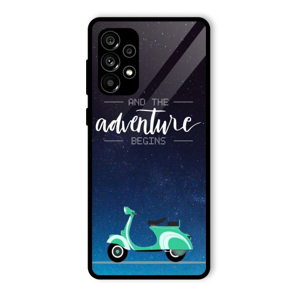 Adventure Scooter Glass Back Case for Galaxy A73 5G