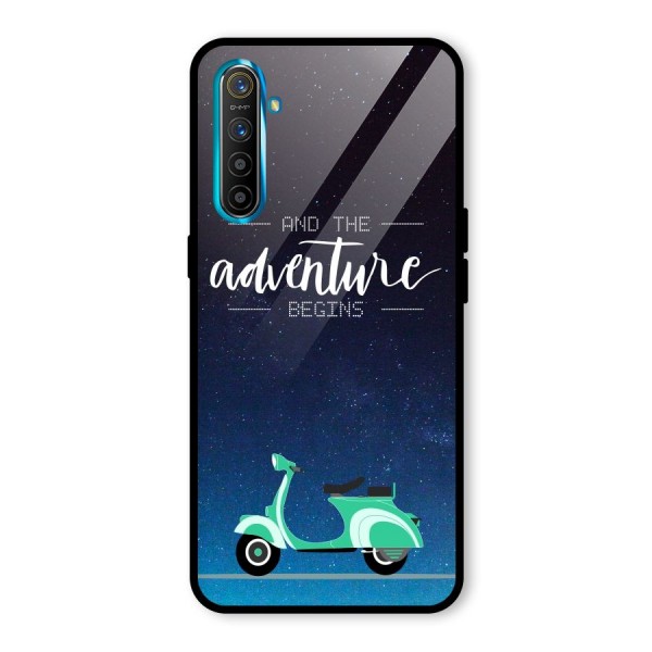 Adventure Scooter Glass Back Case for Realme XT